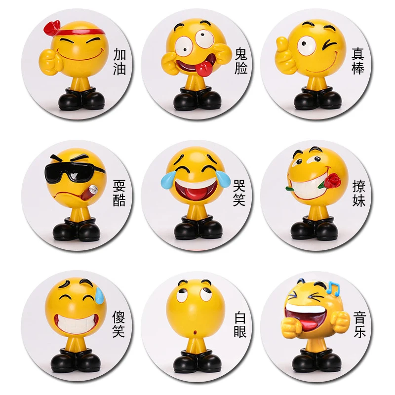 자동차 인테리어 장식 개성 흔들리는 머리 인형 표현 전세 자동차 센터 콘솔, 고급 남성 자동차 장식