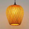 Hand Knitted Chinese Style Weaving Hanging Lamps 18/19/30cm Restaurant Home Decor Lighting Fixtures Bamboo Pendant Lamp 4