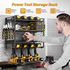 4-layers Iron Tool Shelf Wall Mounted Organizer Tools Shelf Professional Workshop Tool Shelves Holder Drill Storage Bracket 2