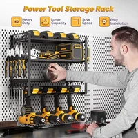 4-layers Iron Tool Shelf Wall Mounted Organizer Tools Shelf Professional Workshop Tool Shelves Holder Drill Storage Bracket 2