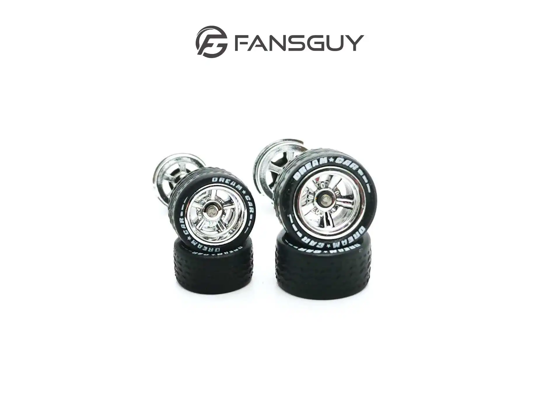 FANSGUY 1Set 1/64 Adult Car Model Wheel PStaggered Front Small Rear Large Wheel  BSC Dream Car Serie 10.8mm+12.8mm