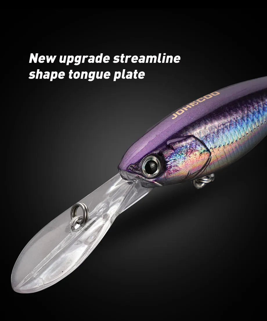 Schwimmende Jerkbait-Wobbler, 5,5 cm, 5,6 g, lange Zungenplatte, Minnow-Angelköder für Barsch, Hecht, lange Wurf-Angelgerät – Detail 3