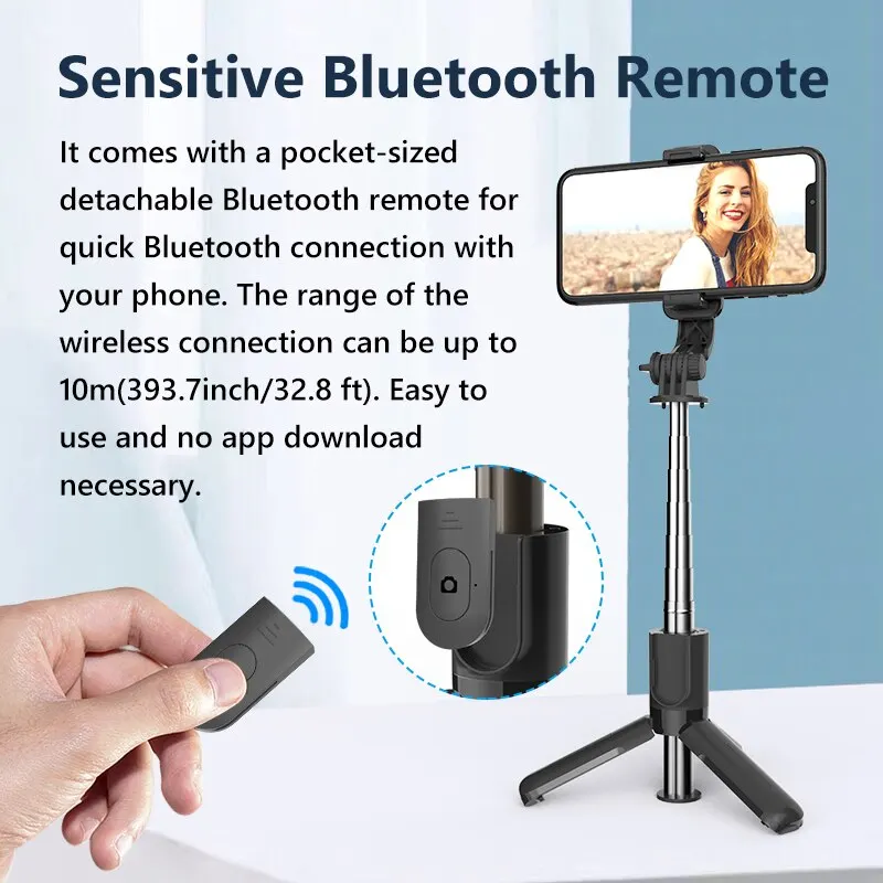 Portable Mini Selfie Stick Foldable Tripod Phone Stand Holder Support Wireless Bluetooth Remote Control Shutter Android selfie stick tripod selfie stick mobile phone holder sports camera selfie stick cell phone selfie stick smartphone selfie stick phone selfie tripod smartphone shooting holder