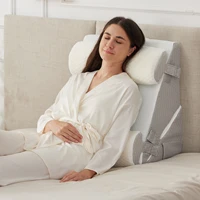 4PCS Orthopedic Bed Wedge Pillow Set for Sleeping, for Post Surgery, Back, Neck, Leg and Knee Pain Relief, Acid Reflux, Snoring