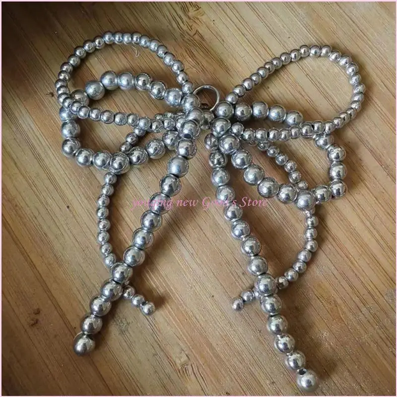 57QA 6Pcs Stilvolle Schuhe Clip Nachahmung Perlen Perle Perlen Bowknot Schnallen Schmetterling Knoten Schuhe Verzierungen – Detail 7