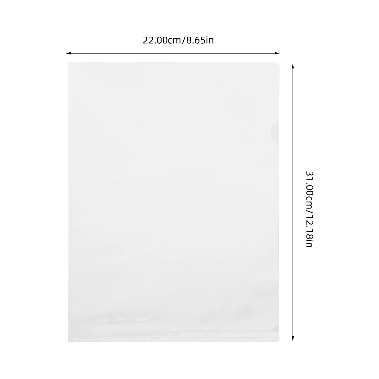 20Pcs 투명 문서 폴더 PP 소재 헤비 듀티 A4 페이지 프로텍터 사무실 학교 홈 조직용 투명 시트