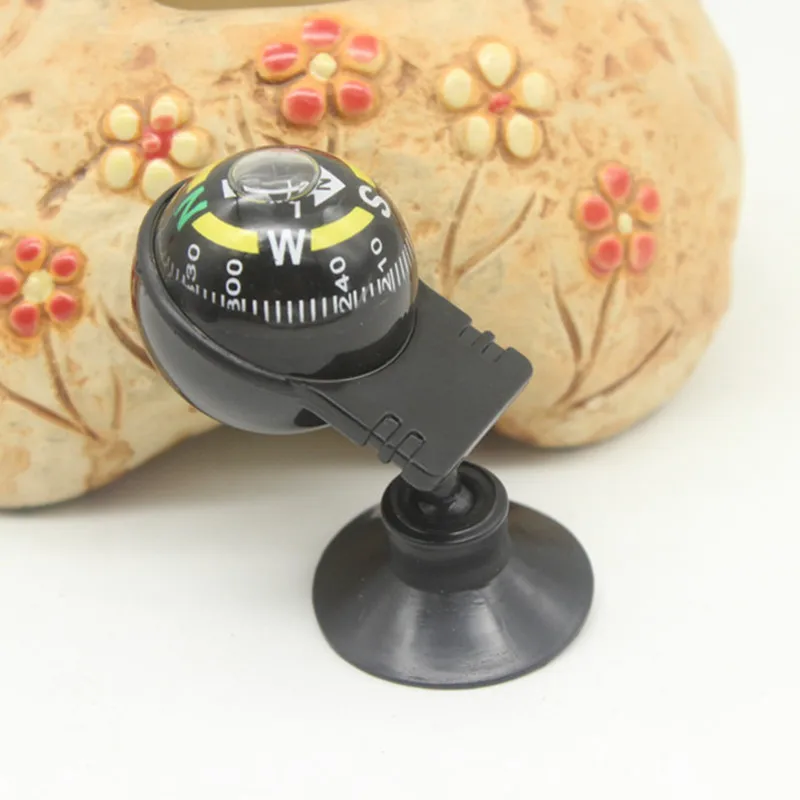 360 Degree Rotation Waterproof Vehicle Navigation Ball Shaped Car Compass Ball With Suction Cup Outdoor Accessories 1Pcs