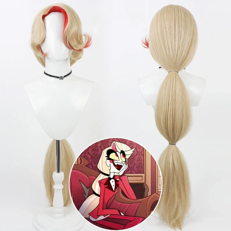 

Парик для косплея из аниме «Hotel», длинный термостойкий парик из синтетических волос для Хэллоуина из игры хэмбин, Чарли монинстар