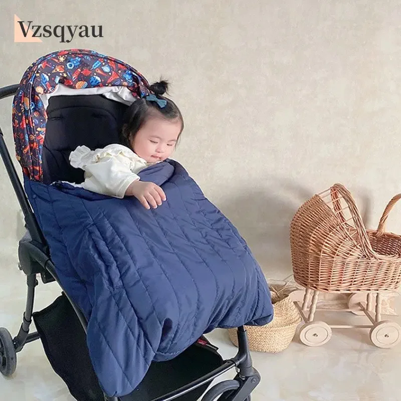 

New Baby Stroller Blanket Winter Cloak Cover Windproof Blankets Newborn Toddler Warm Quilt Swaddle Wrap Infant Nap Cover Bebe
