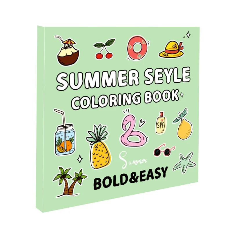 Coloring Book Exercise Intelligence Painting Coloring New Coloring Book Custom Food Inspiration Fruit Doodle Book 5