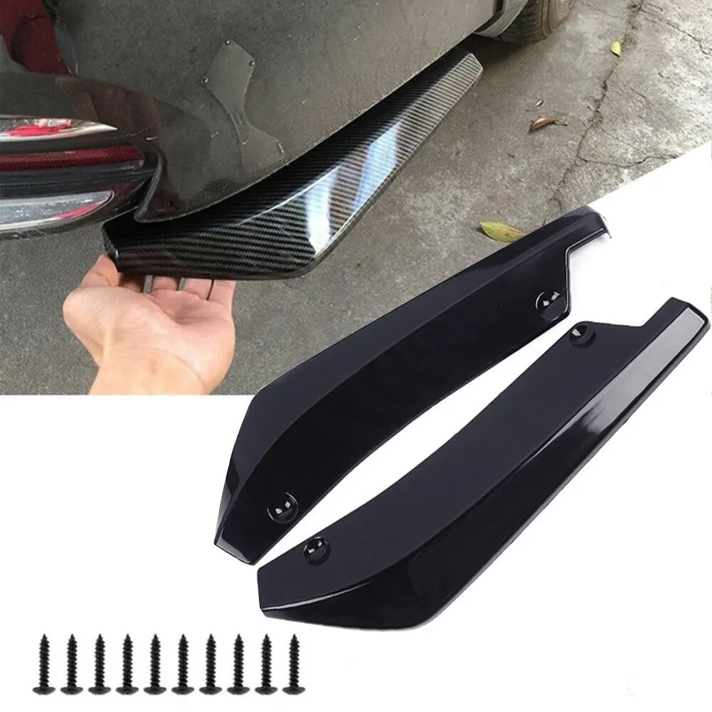 2pcs Car Surround Carbon Fiber Rear Package Corner Anti Collision Universal Exterior Modification Accessories Rear Spoiler