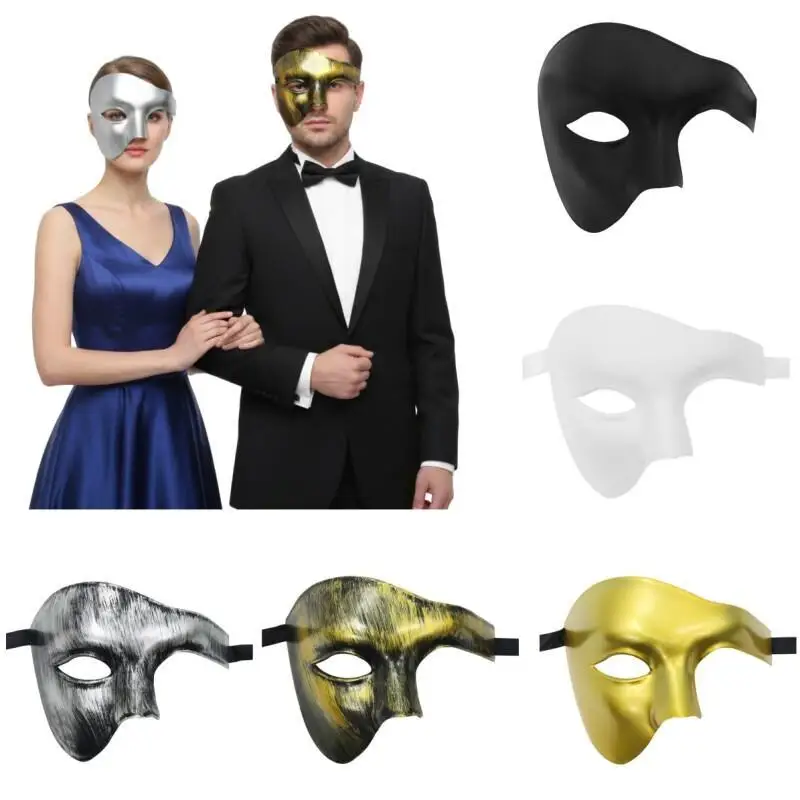 Men's Vintage Venetian Roman Warrior Half Face Mask for Masquerade and Cosplay Celebrations