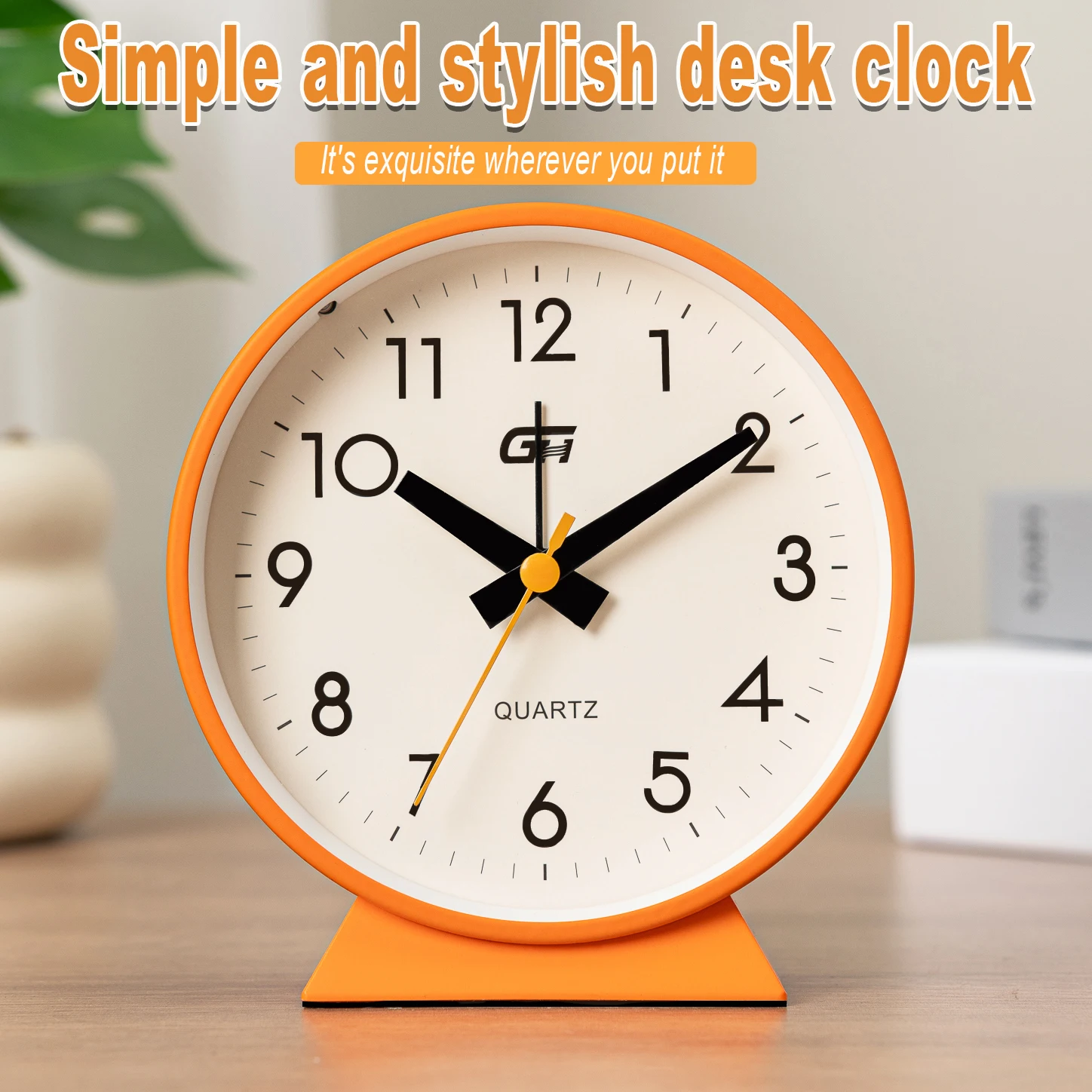 Sleek Silent Alarm Clock for Home and Office Decor