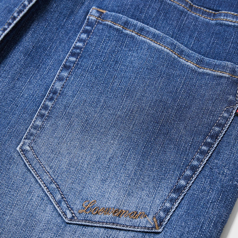 Men's Autumn Large Size Business Casual Jeans Spring Fashion Stretch Slim Skinny Pants High Quality Brand Jeans Trousers Men