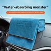 Large Absorbent Coral Velvet Car Wash Towel - Double-Sided Quick-Drying & Perfect for Waxing 1