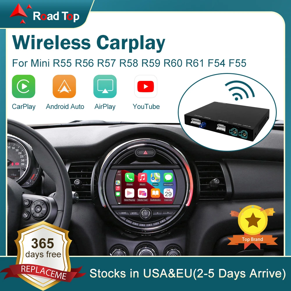 Wireless CarPlay Android Auto for Mini R55 R56 R57 R58 R59 R60 R61 F54