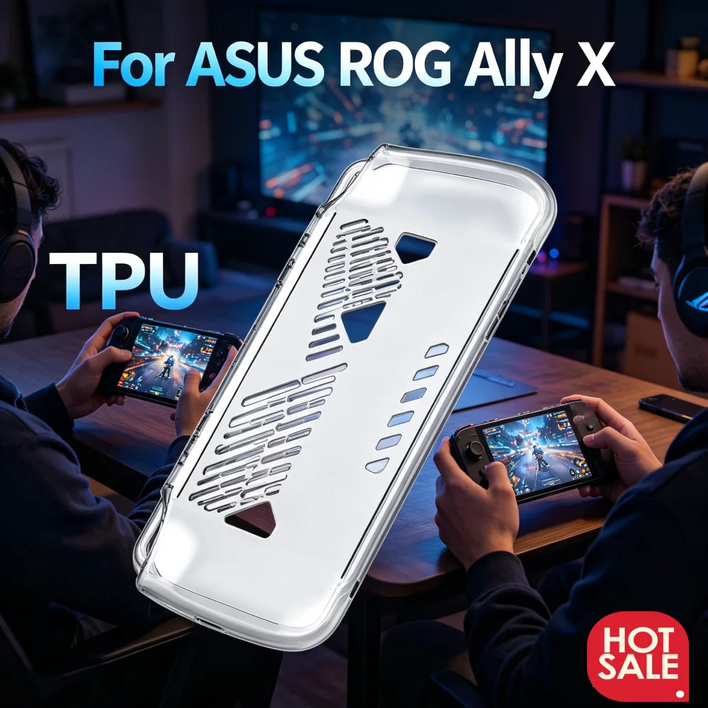 Per ASUS ROG Ally X Case Custodia protettiva in TPU Custodia protettiva anti-caduta Custodia protettiva anti-graffio Custodia morbida trasparente Accessori per giochi