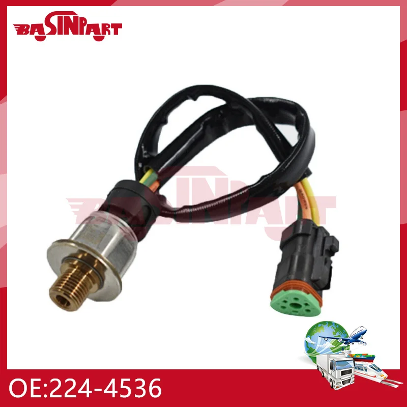 

Датчик давления топливной рейки 224-4536 для Caterpillar CAT C7 C9 3126 C15 MXS BXS NXS, новинка 2244536 194-6726 3PP6-1, автомобильные аксессуары