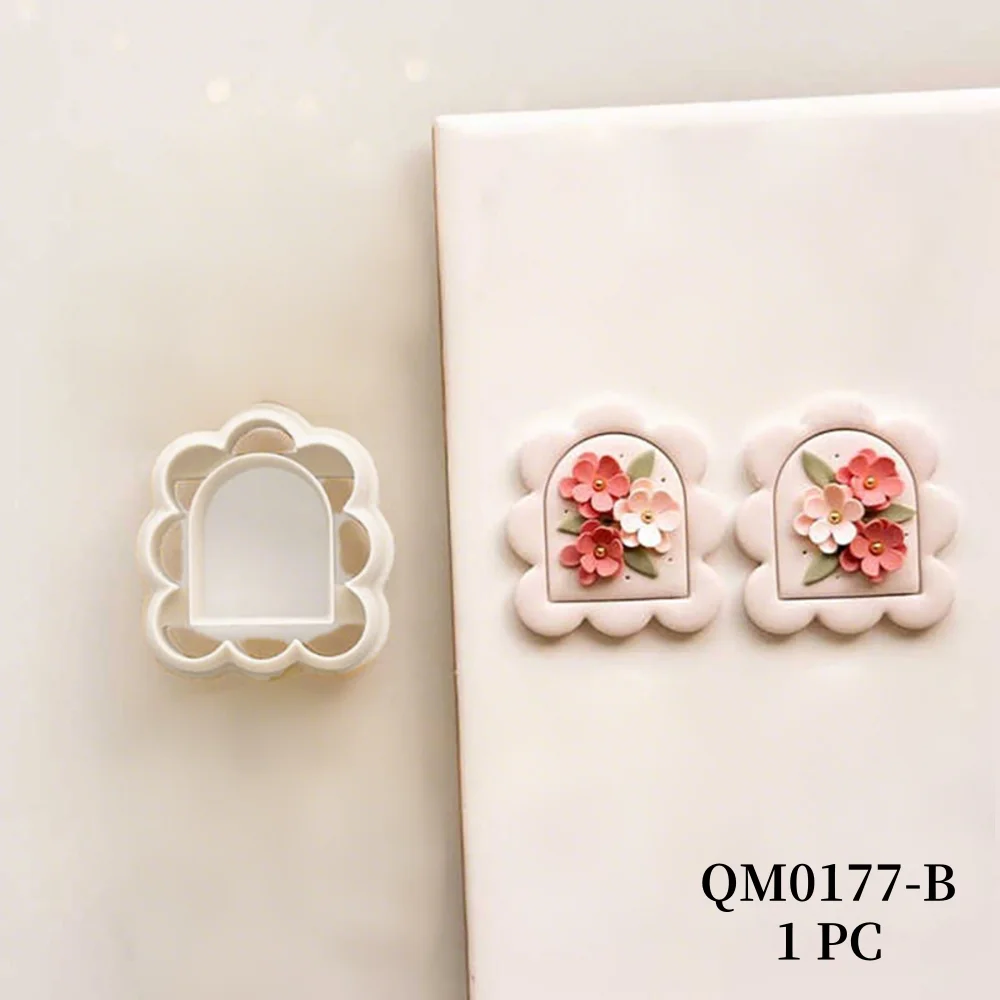 Nette Europäische Rahmen Weiche Keramik Polymer Clay Cutter 3D Umriss Hochpräzise DIY Ohrringe Dekorative Ton Schneiden Formen Werkzeuge – Detail 3