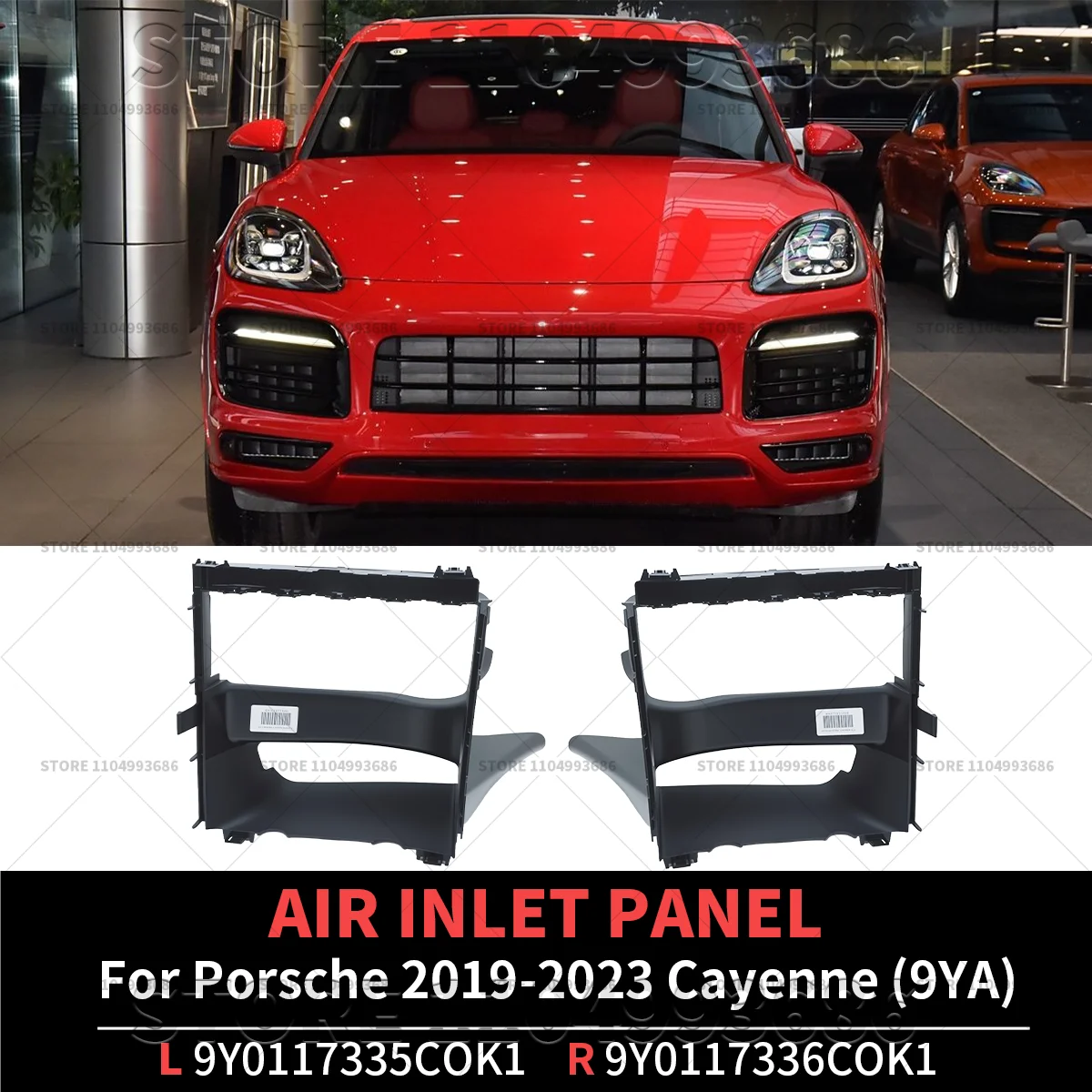 For 2019-2023 Porsche Cayenne 9YA Air Inlet Panel OEM 9Y0117335COK1 ...