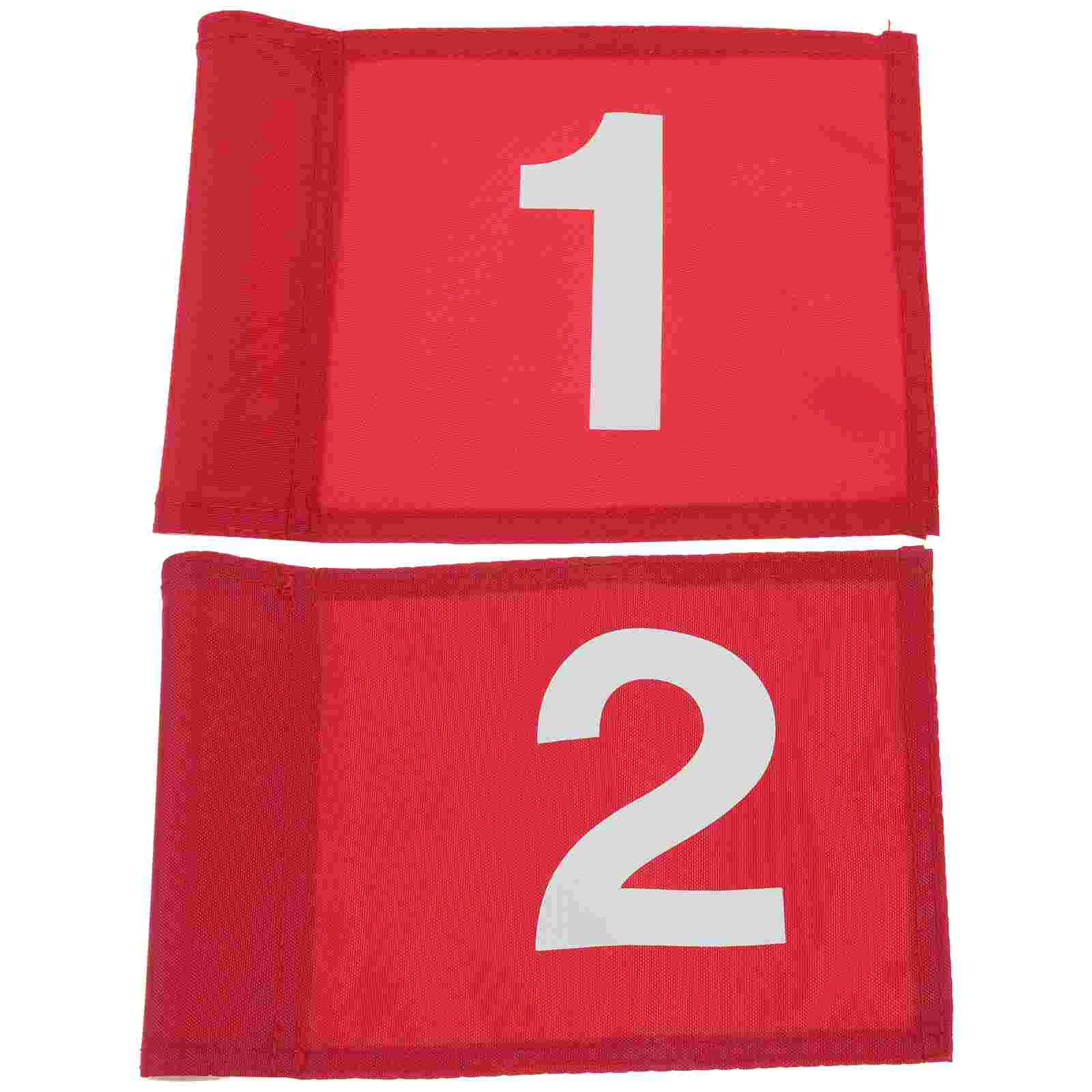 

2 Pcs Golf Training Supplies Balls Emblems Detachable Professional Golfs Flagstick Number Outdoor Course
