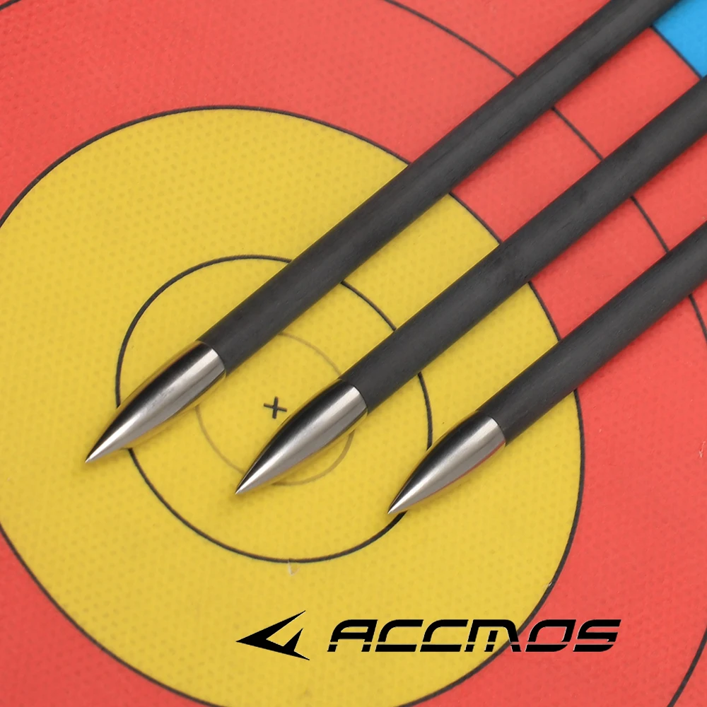Stainless Steel Bullet Point Tip ID 4.2 mm Arrow Shaft Arrow Head DIY Archery Accessory 12pcs 80 100 120 150 200 Grain Archery Arrowhead