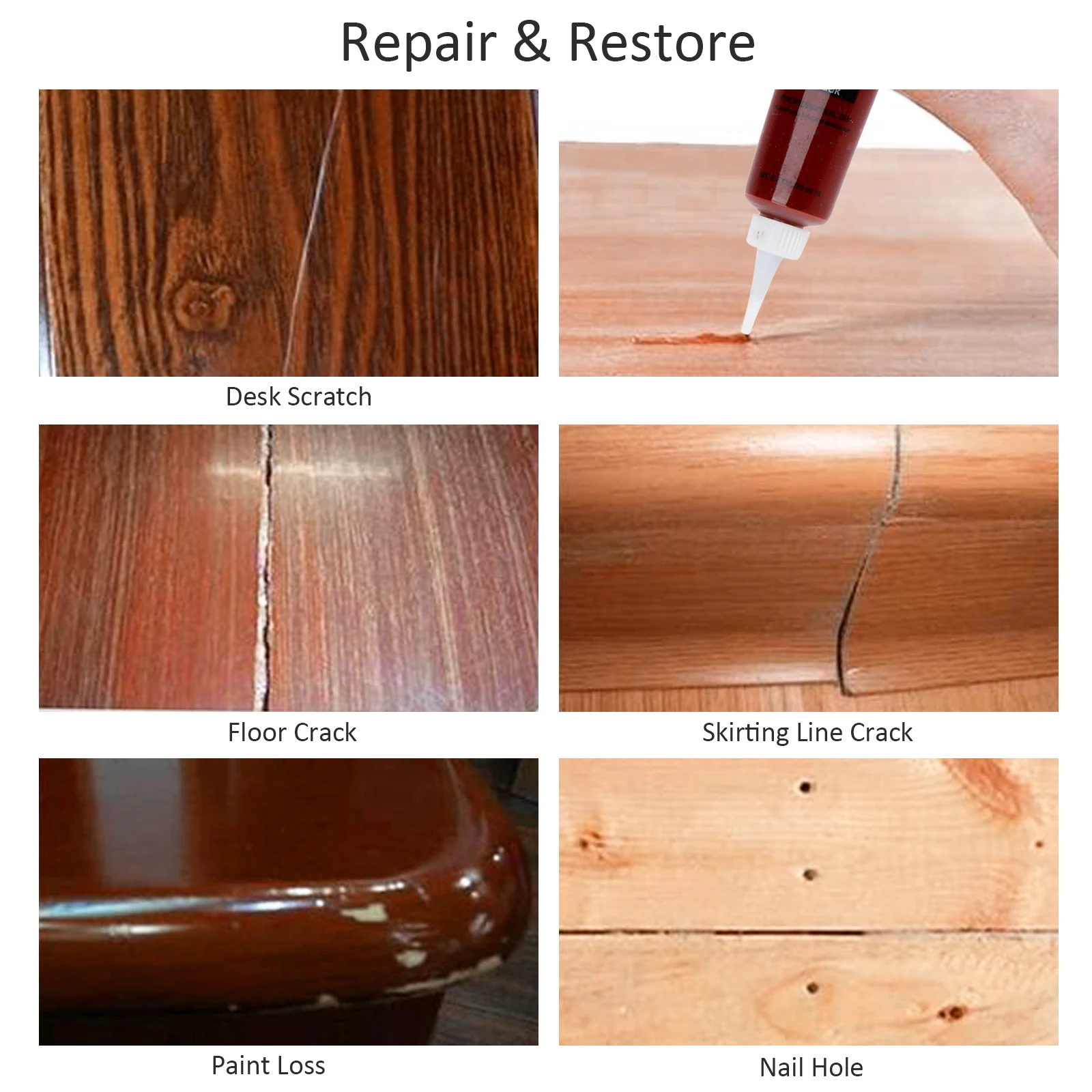 White Furniture Touch Up Pen Marker Repair Wood Floor Cabinet Laminate  Scratches : : DIY & Tools