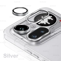 Premium Metal Camera Glass & Alloy Frame Protection Case with Back Lens Cap for 4APRo (Silver)