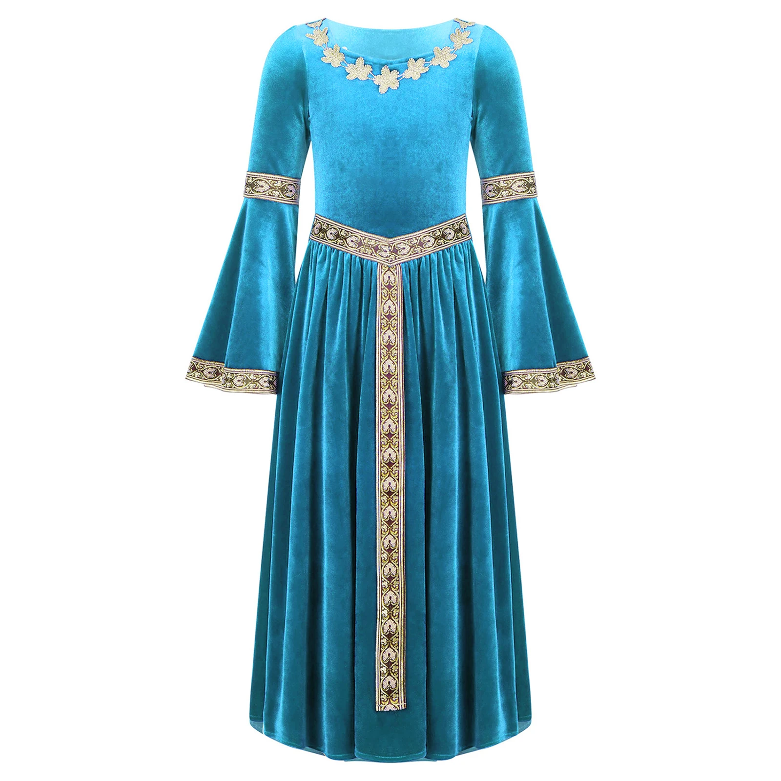 open lace back dress Irish Medieval Long Sleeve Dress