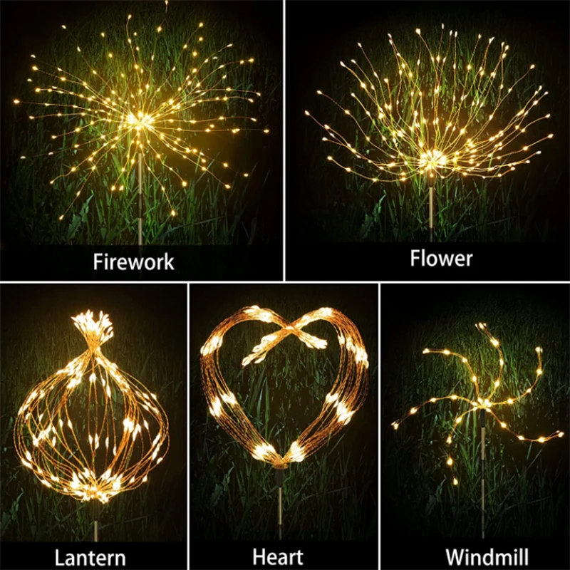 Solar LED Firework Fairy Lights Outdoor Waterproof Garden Decoration Lawn Pathway Solar Lamp solar lights solar fairy lights garden light