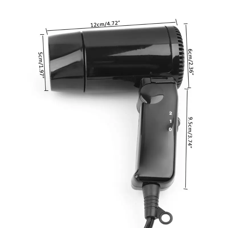 Portable 12V Car-styling Hair Dryer Hot Cold Folding Blower Window Defroster Dropship 5