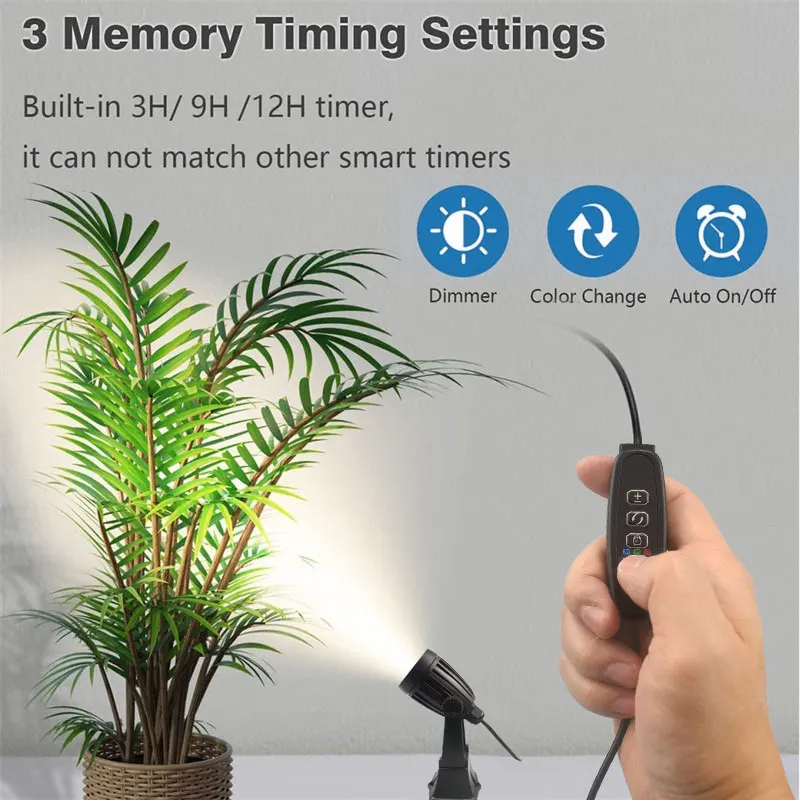 LED Decorative Spotlight with Time Control & Dimming - 5W Indoor Uplight