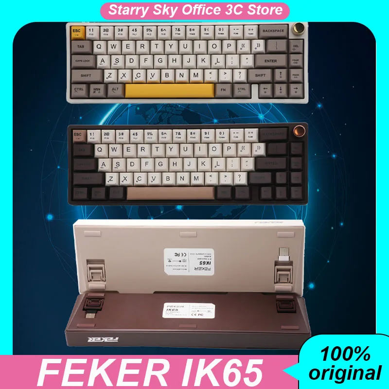 Клавиатура Feker Ik65 Механическая беспроводная, 2,4 ГГц, Bluetooth, три режима, 68 клавиш