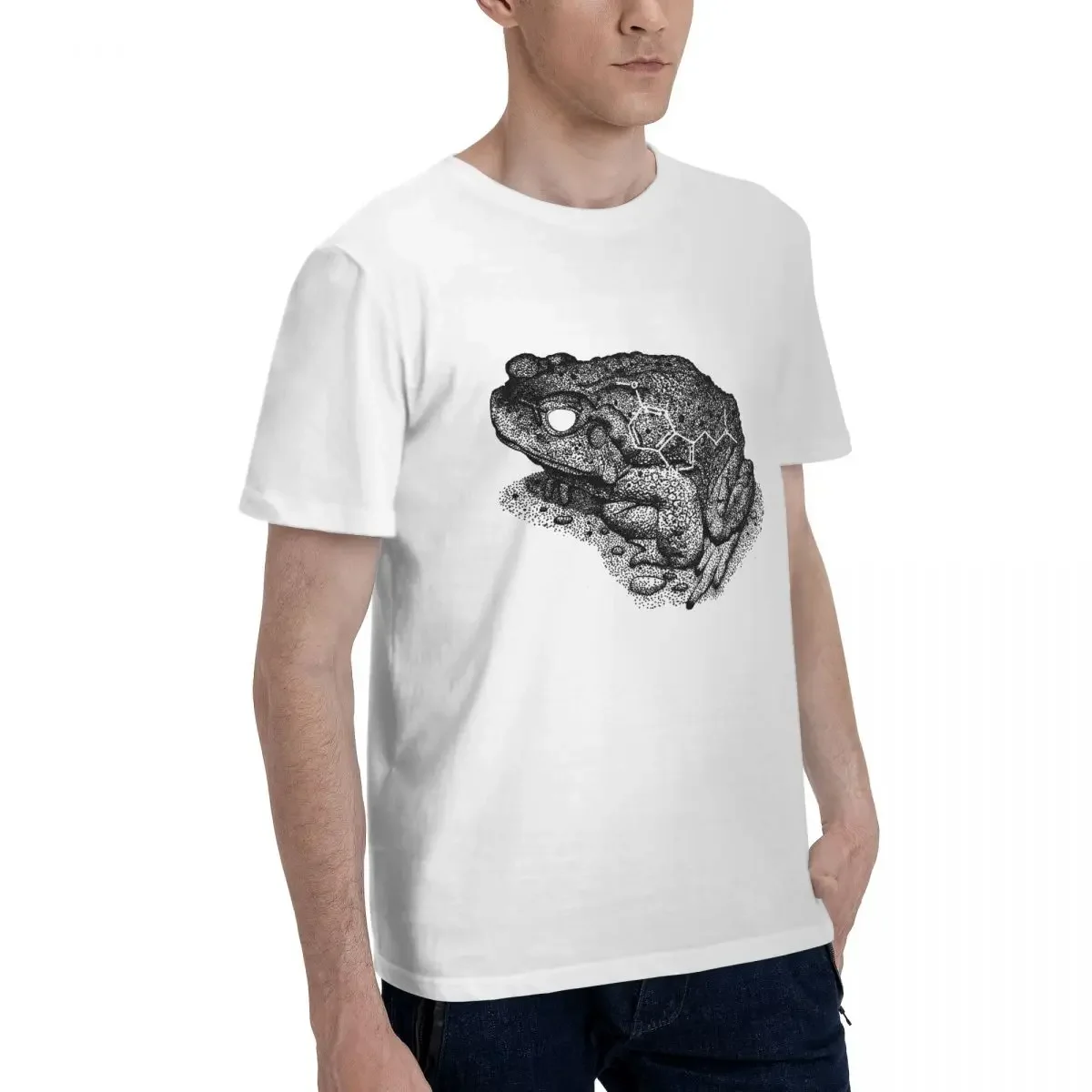 Фото Топ Sonoran Desert Toad Bufo Alvarius Toad 5Meo Dmt футболка с изображением молекулы Tee ежедневная рубашка горячая распродажа №2