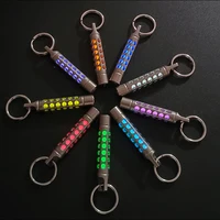 Cage en titane, Signal lumineux de nuit, extérieur EDC lumineux, Tube Fluorescent 3.5x25mm, porte-clés auto-éclairant 2