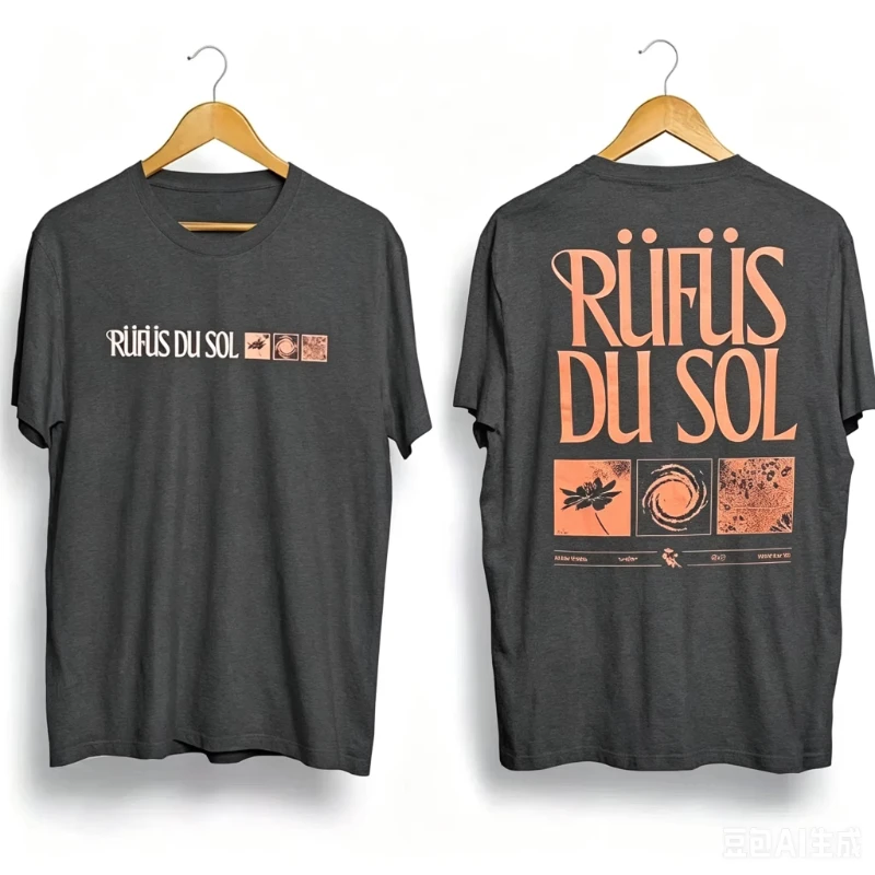 American Vintage Rufus Du Sol 2026 Konzert-Shirt Unisex Sommer Neue Streetwear Herren- und Damen-T-Shirt Bequem