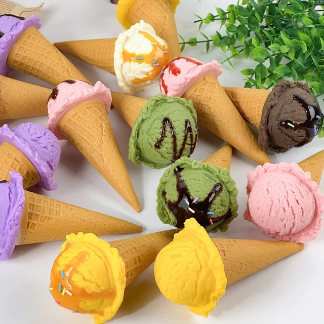 Lifelike Fake Ice Cream Ball Model - Simulation Scoop for Restaurant Cold Drink Shop Display Decoration - Without Iron Rack