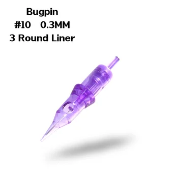 10/20/50/100/200PCS 3 Round Liner Tattoo PRO Cartridge Needles rl3 #10 Bugpin Sterilized Makeup Permanent Safety Tattoo Needles 1
