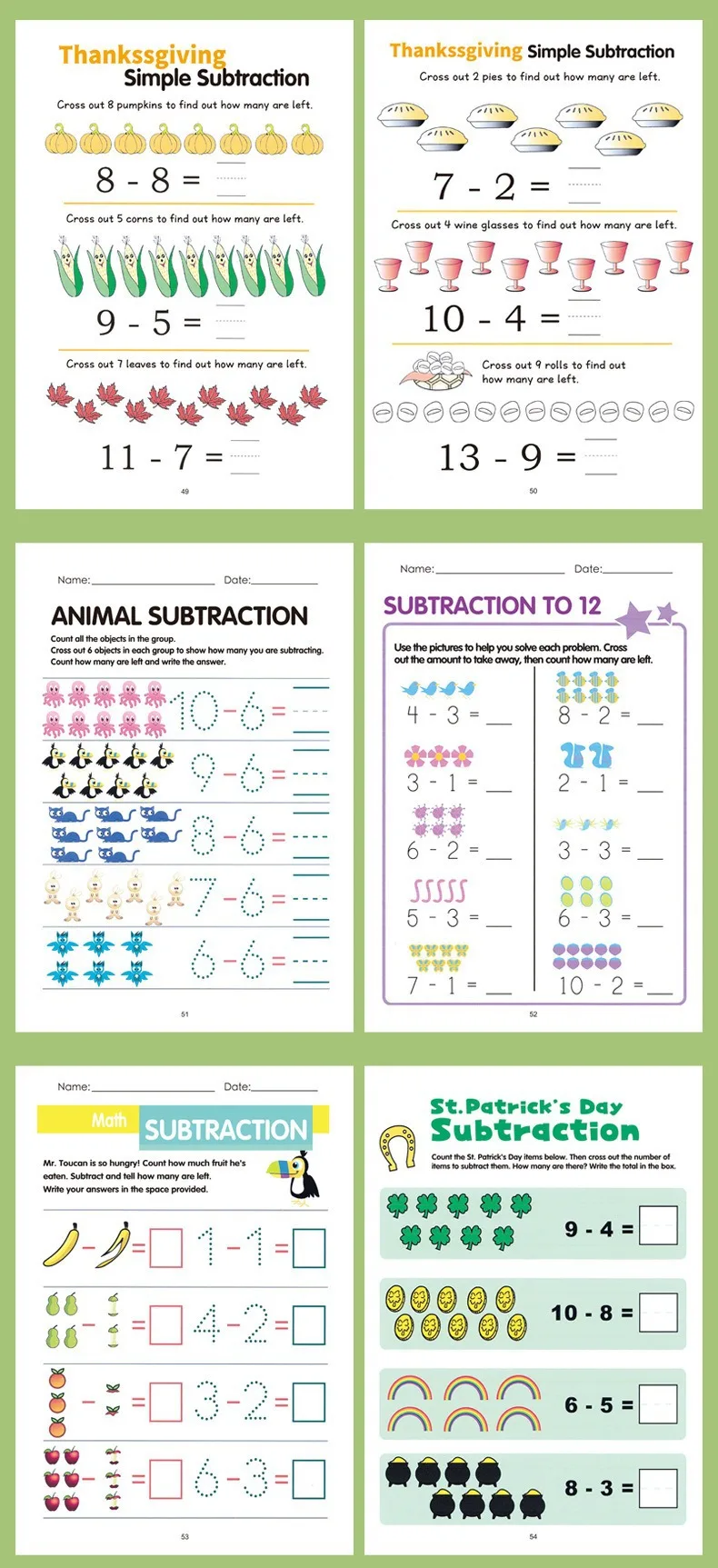 Mathe-Anfänger-Arbeitsbuch für gemischte mündliche Arithmetik mit Additions- und Subtraktionsmethoden innerhalb von 10 Jahren für Kinder – Detail 9