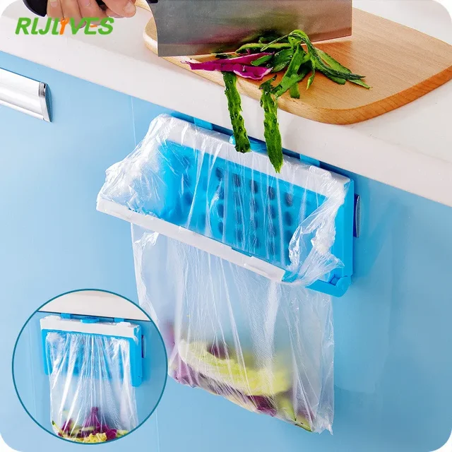 Kitchen Foldable Hanging Garbage Rack 1