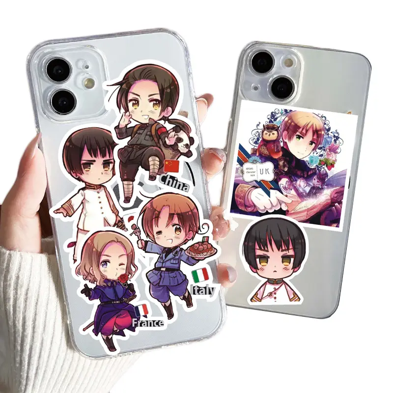 65Pcs Hetalia APH Anime Peripheral Stickers DIY Handbook Decoration Phone Case Cup Skateboard Waterproof Graffiti Stickers - Image 7