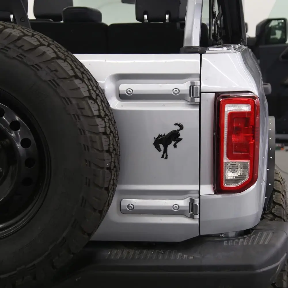 3D Emblem Decals Stickers Vinyl Rear Emblem Black ABS Tailgate Compatible with Ford Bronco Sport Accessories