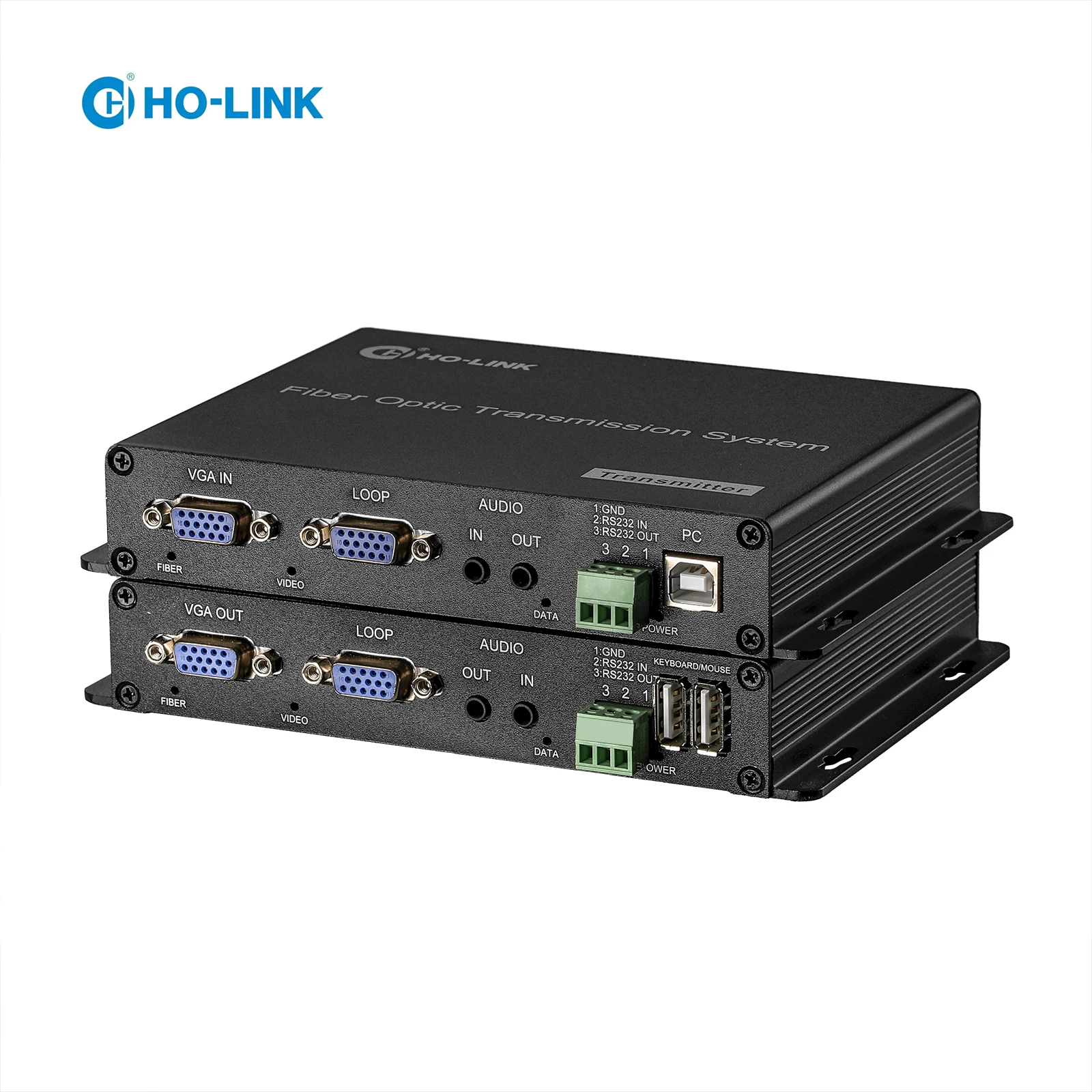 1 channel 1920x1080P@60Hz VGA video with local loop out;1 channel bidirectional 3.5 audio;1 channel bidVGA Fiber Optic Converter