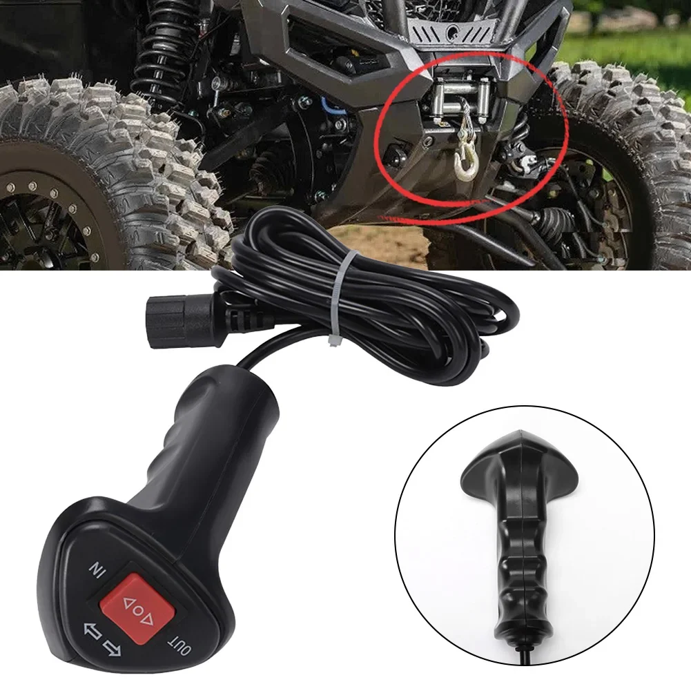 3Pin Car Off-road Vehicle Winch Control Handle 12V-48V 500A 300cm ABS Electric Winch Remote Control Controller With Cable