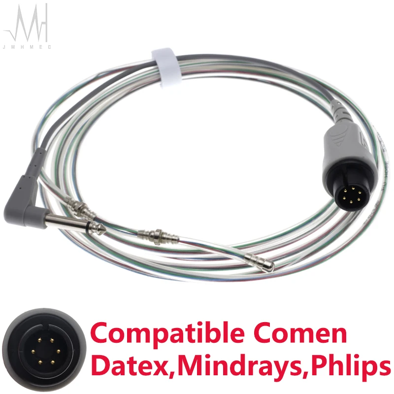 

Comen 6pin ECG and YSI 400 Temperature Cable 2-in-1 Veterinary Accessories Leadwire,For Animal,Compatible Datex,Mindrays,Phlips.