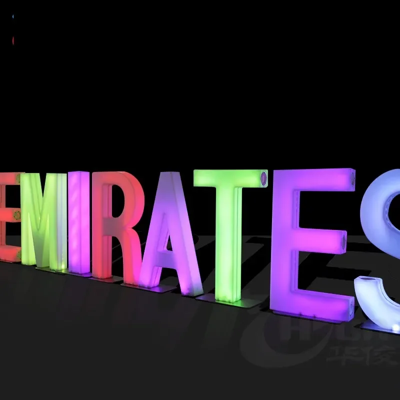 80CM LED Luminous Alphabet Letters Night Light Rechargeable Wedding Event Backdrops Stage Decoration Baby Shower Birthday Decor