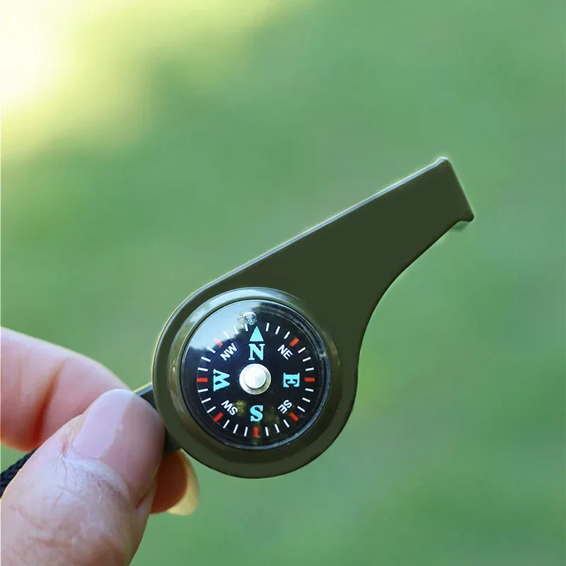 survival whistle 3 in 1 Survival Whistle Outdoor Multifunctional Whistle with Compass Thermometer Referee Camping Hiking Tools Equipment