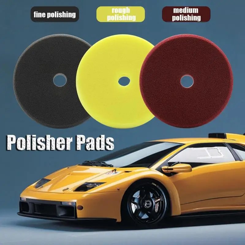 6inch Imported Sponge Polishing Pad Car Waxing ing Polisher Pad Sponge Flat Sanding Car Maintenance Accessories
