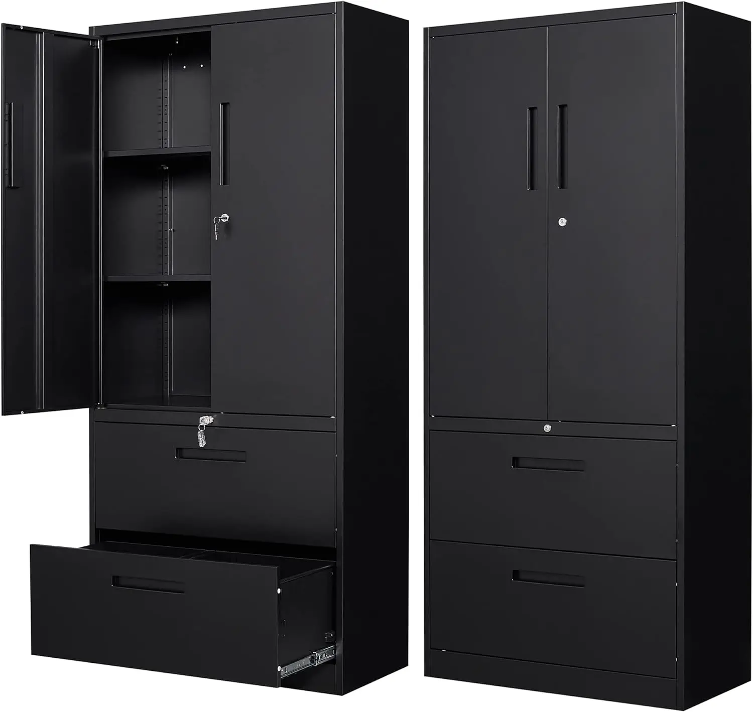 

Letaya File Cabinet for Home Office,Metal Storage Cabinets with Lock and Adjust Shelves,2 Drawers Filing Cabinets-Hang