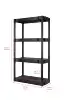 Black Plastic 4-Tier 56.2" H x 30"" W x 13.8" D, 280lb Total Capacity 2